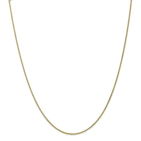 1.25mm 10k Yellow Gold Solid Spiga Chain Anklet, 10 Inch