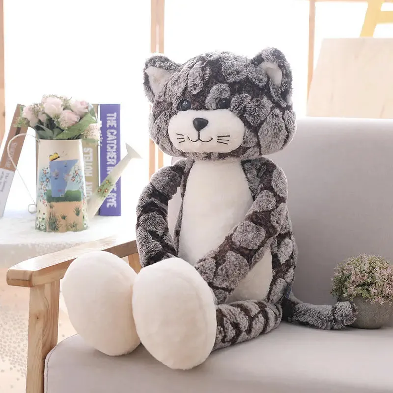 1Pc Plush Toy Soft Cat Black Gray Cat Plush Toys Lovely Anime Cat Doll Birthday Chrismas Gift for Children Cat Doll Baby Doll