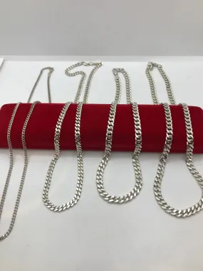 925 Sterling silver Cuban link chains