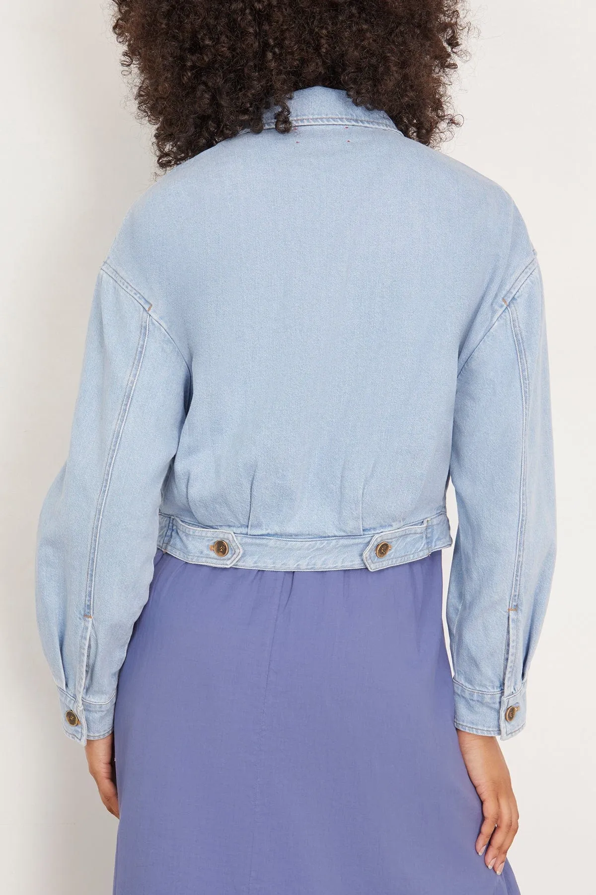 Anton Denim Jacket in Light Blue