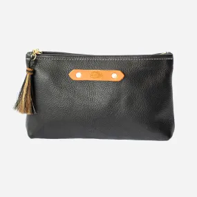 Black Chap Zippy Clutch