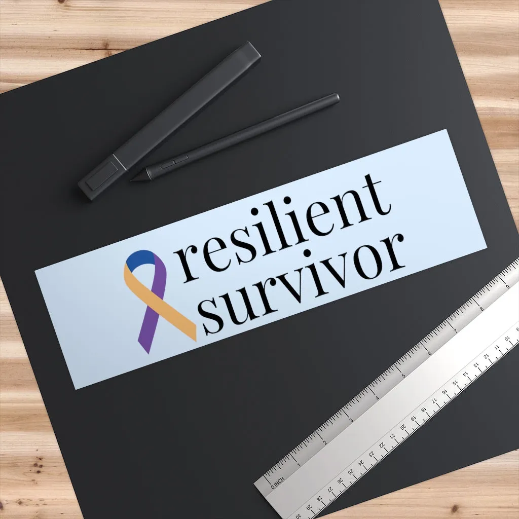 Bladder Cancer "resilient survivor" Bumper Sticker