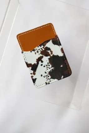 Brown Cowhide Phone Pocket