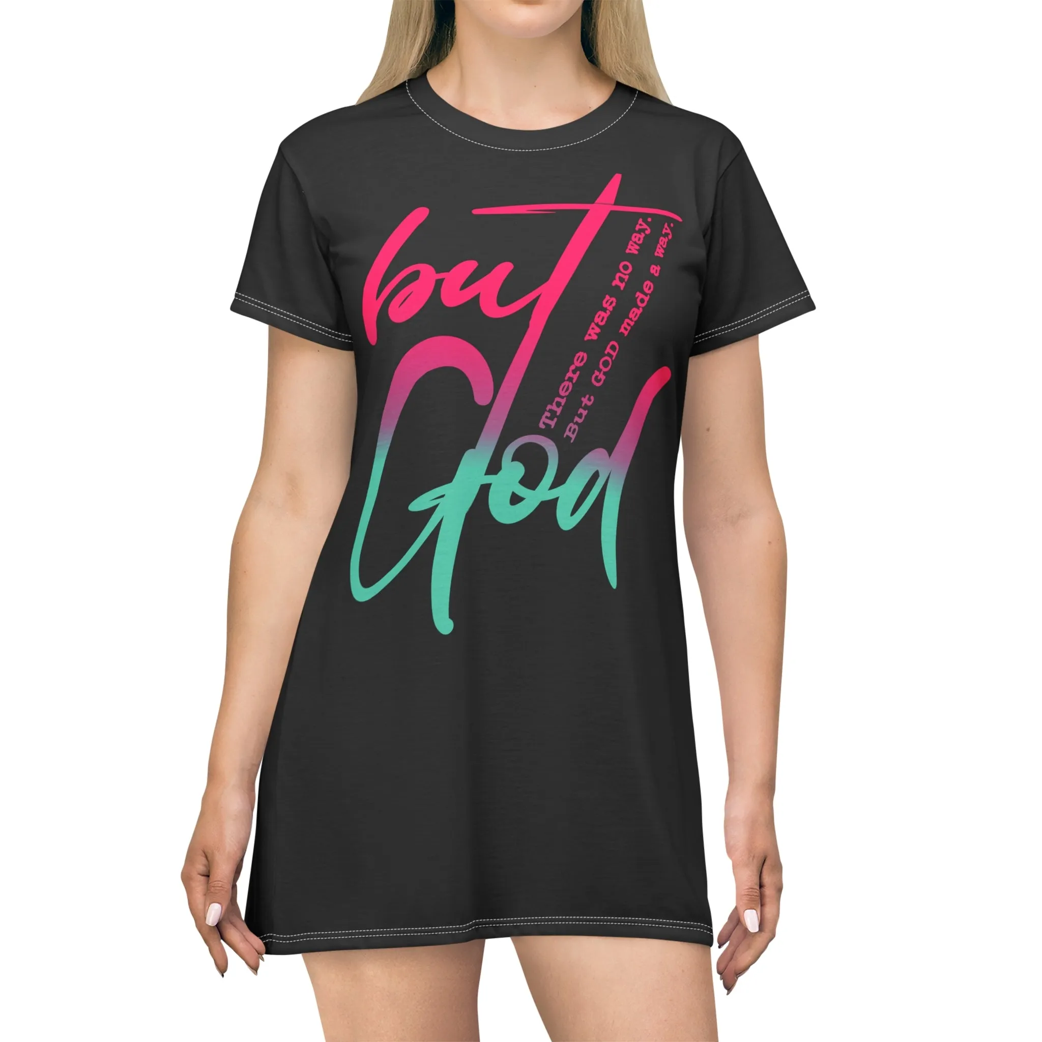 But God Ombre T-Shirt Dress