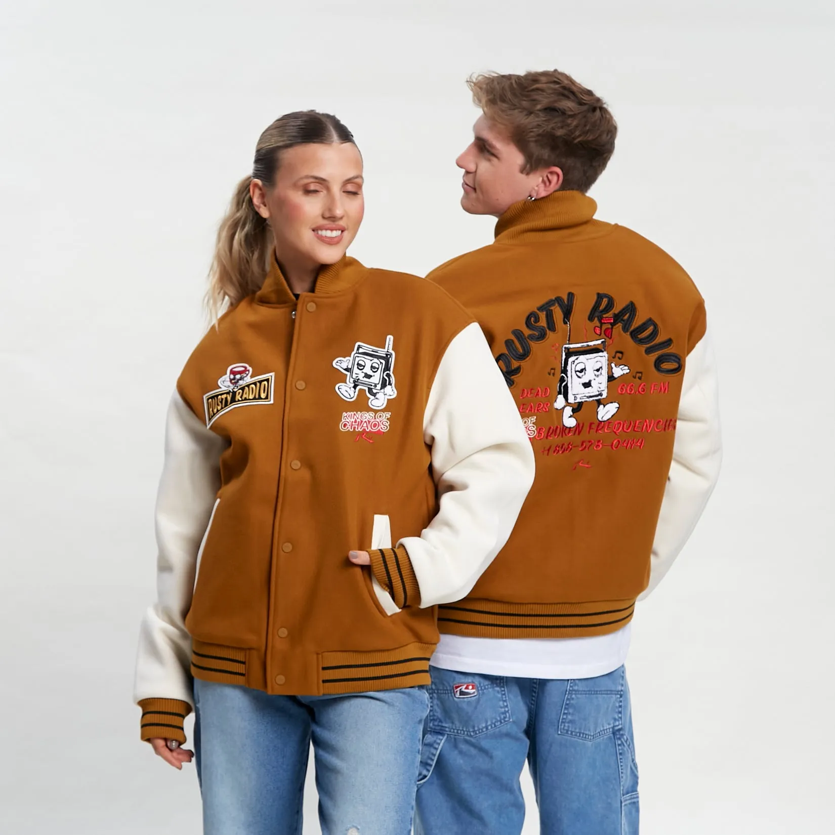 Campera Abrigo Rusty Varsity Jk Unisex* Mustard