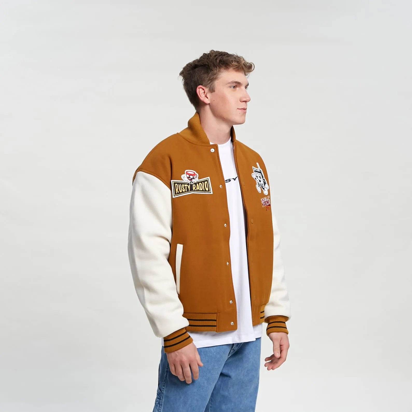 Campera Abrigo Rusty Varsity Jk Unisex* Mustard