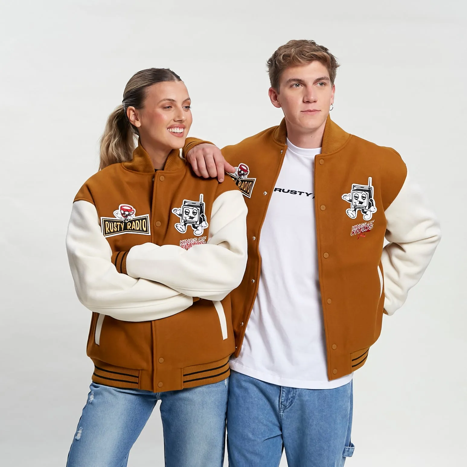 Campera Abrigo Rusty Varsity Jk Unisex* Mustard