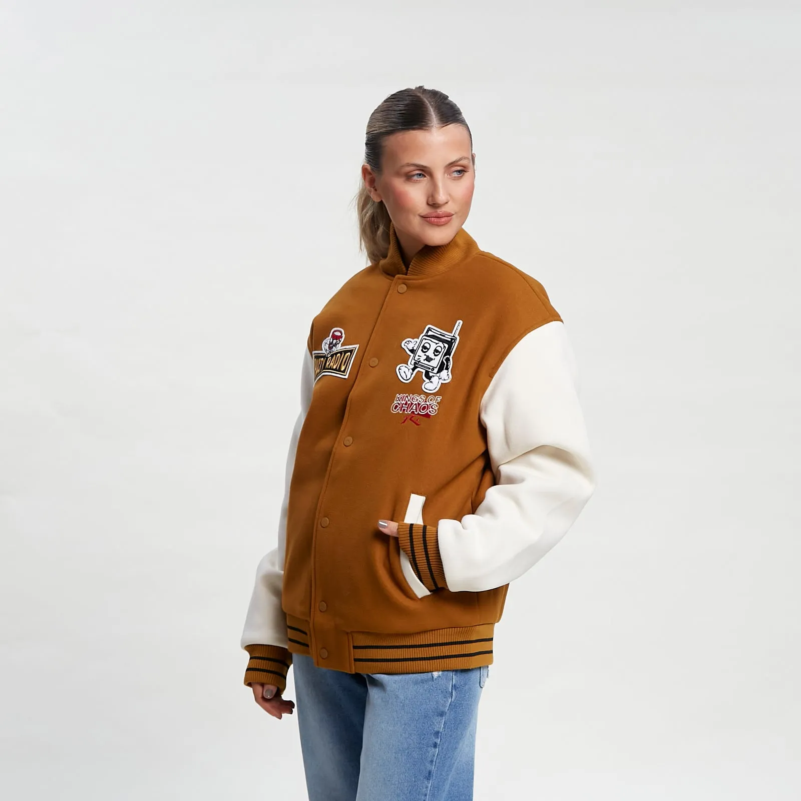 Campera Abrigo Rusty Varsity Jk Unisex* Mustard