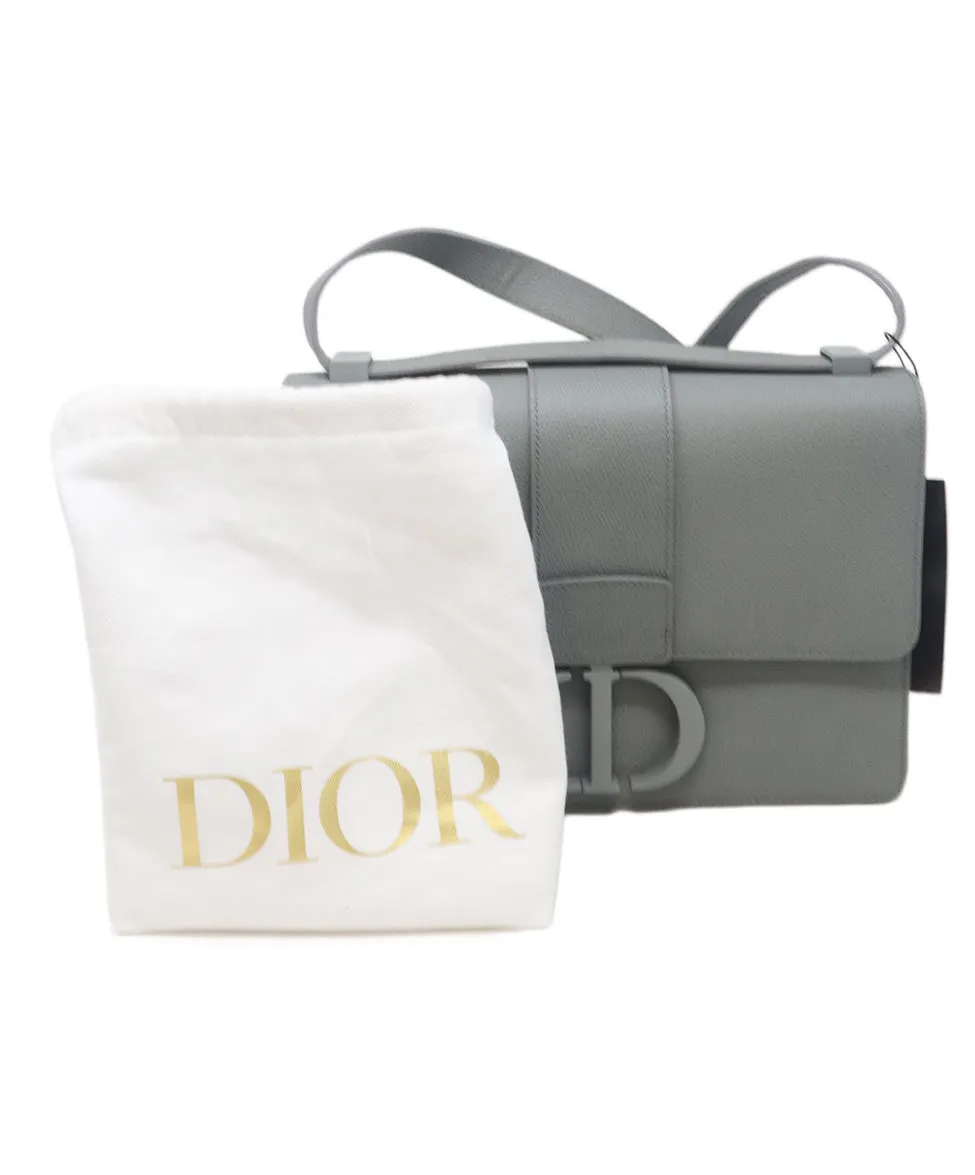 Christian Dior Grey Montaigne Calfskin Shoulder Bag