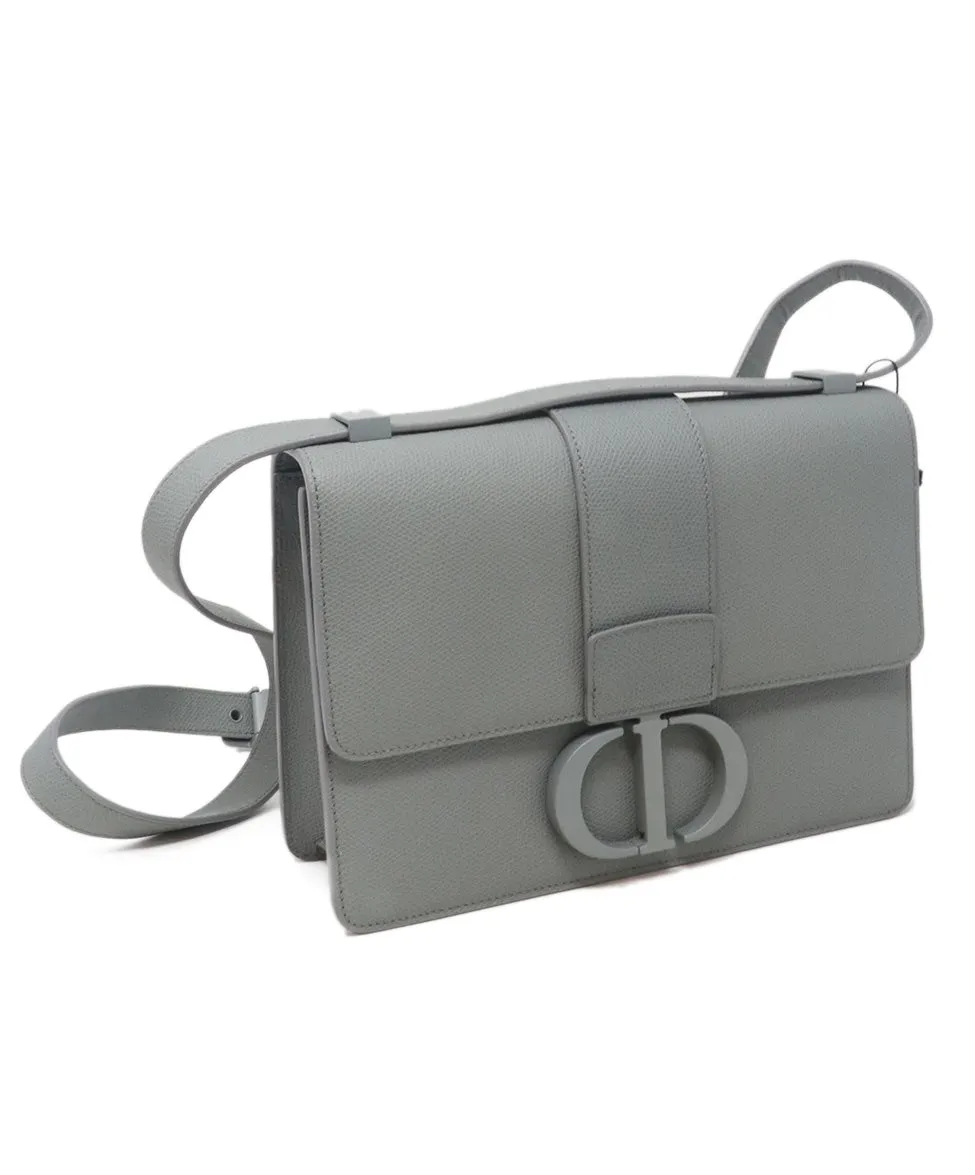 Christian Dior Grey Montaigne Calfskin Shoulder Bag