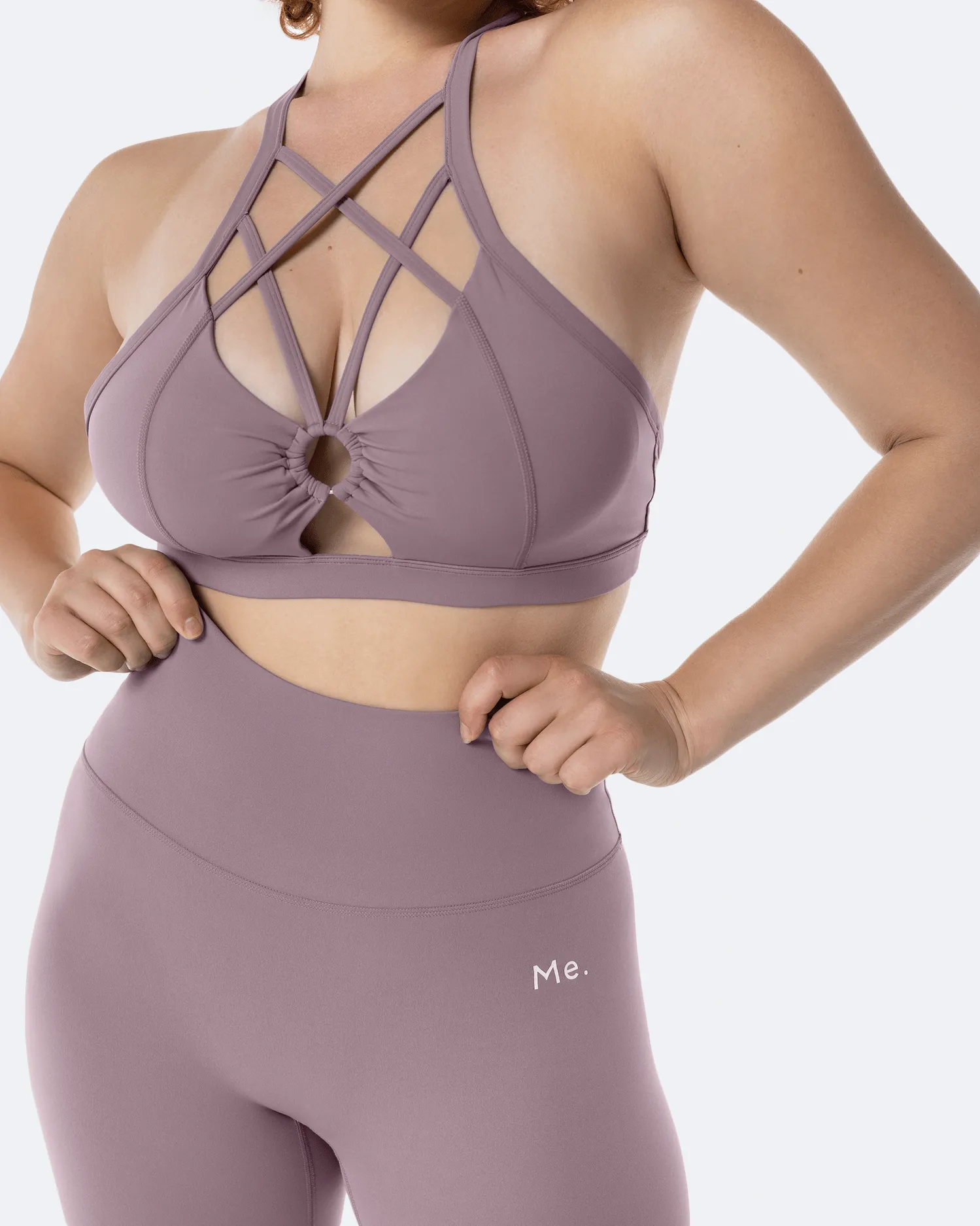 Dusty Pink Criss Cross Front Top