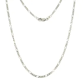 Figaro Chain 2.25mm with 18in of Length in Sterling Silver