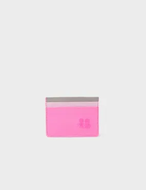 Filium Bubblegum Pink Leather Cardholder - Colorblock