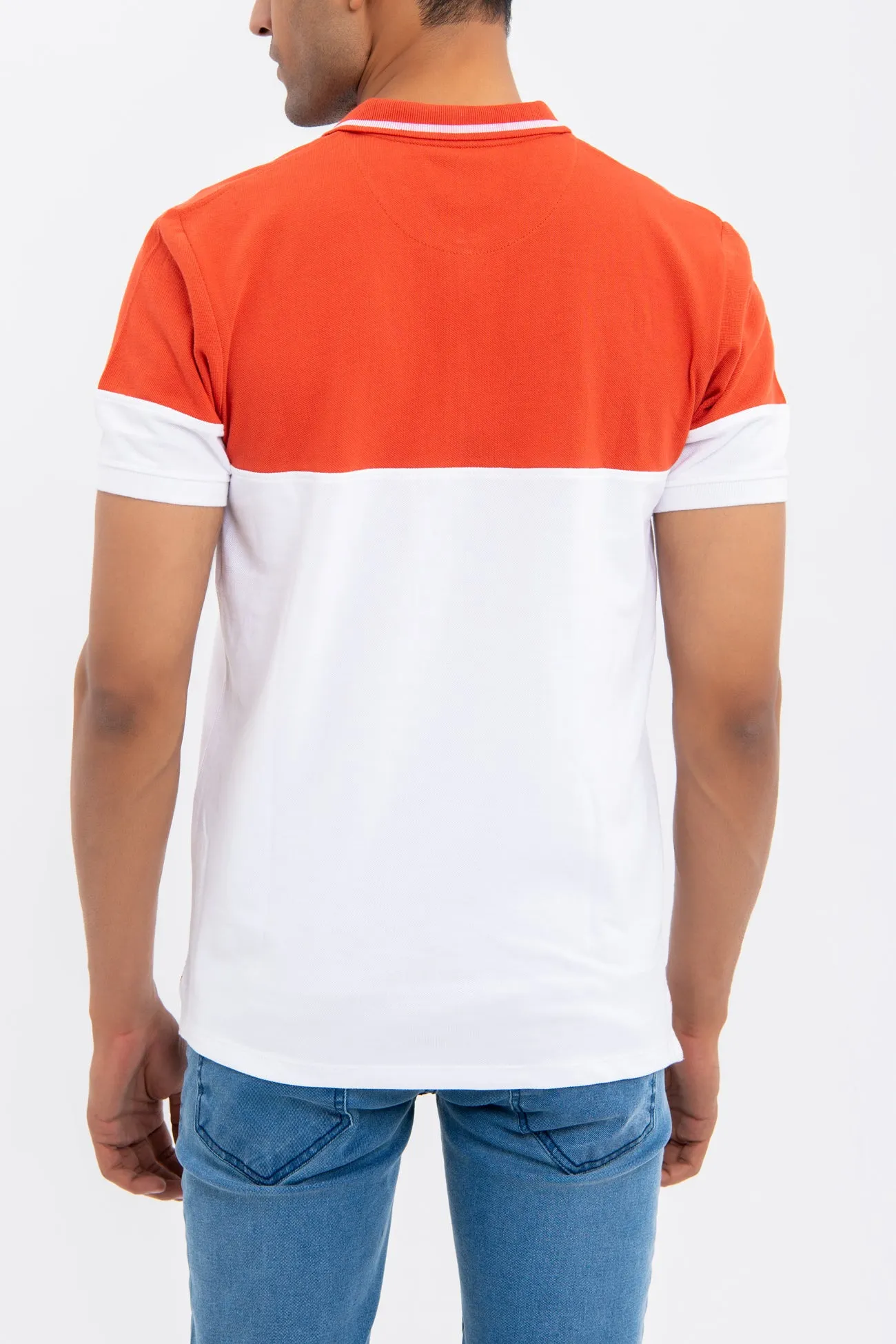 HALF ZIP COLOR BLOCK POLO