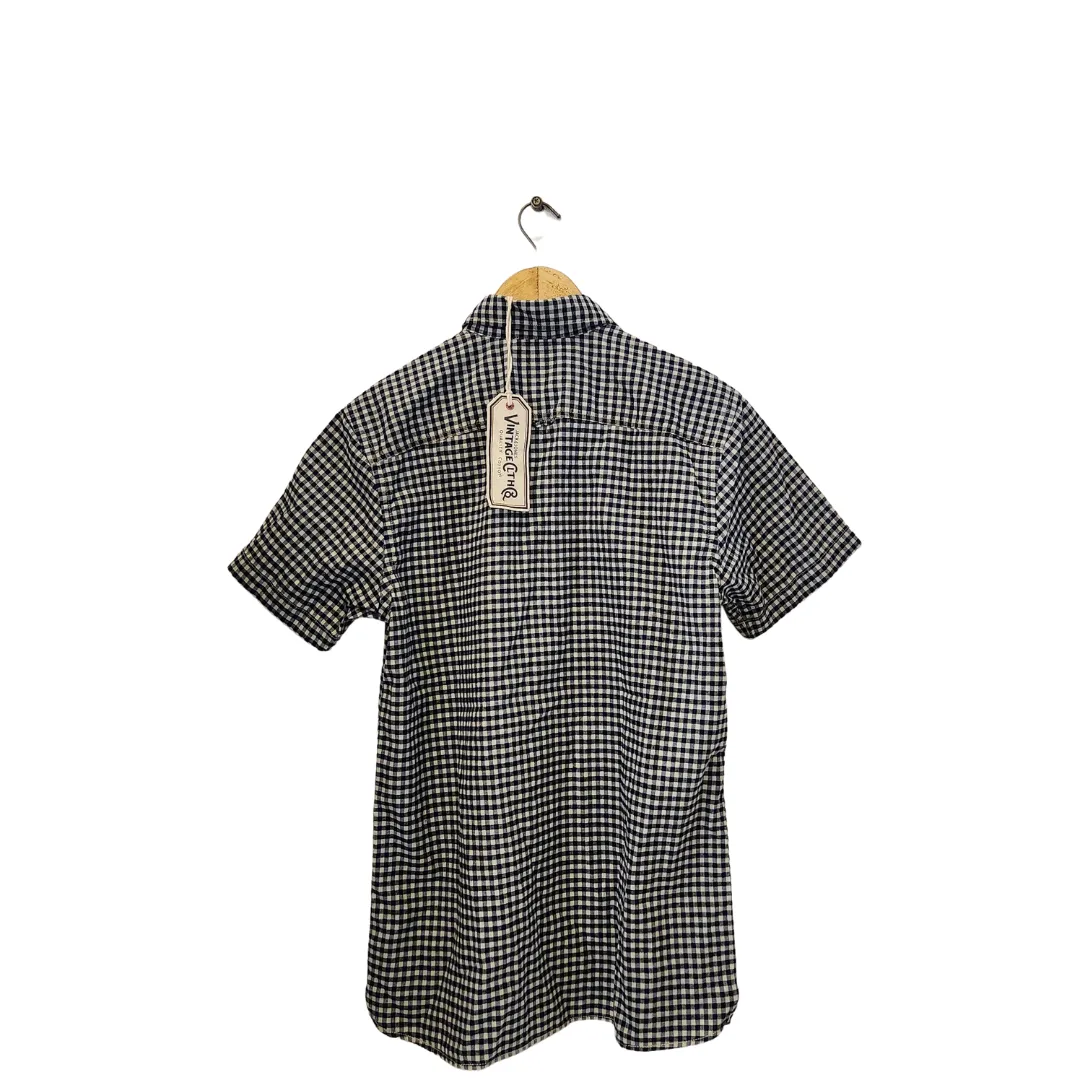 Jack & Jones Blue and White Checked Short Sleeve Men's Shirt | Brand New |