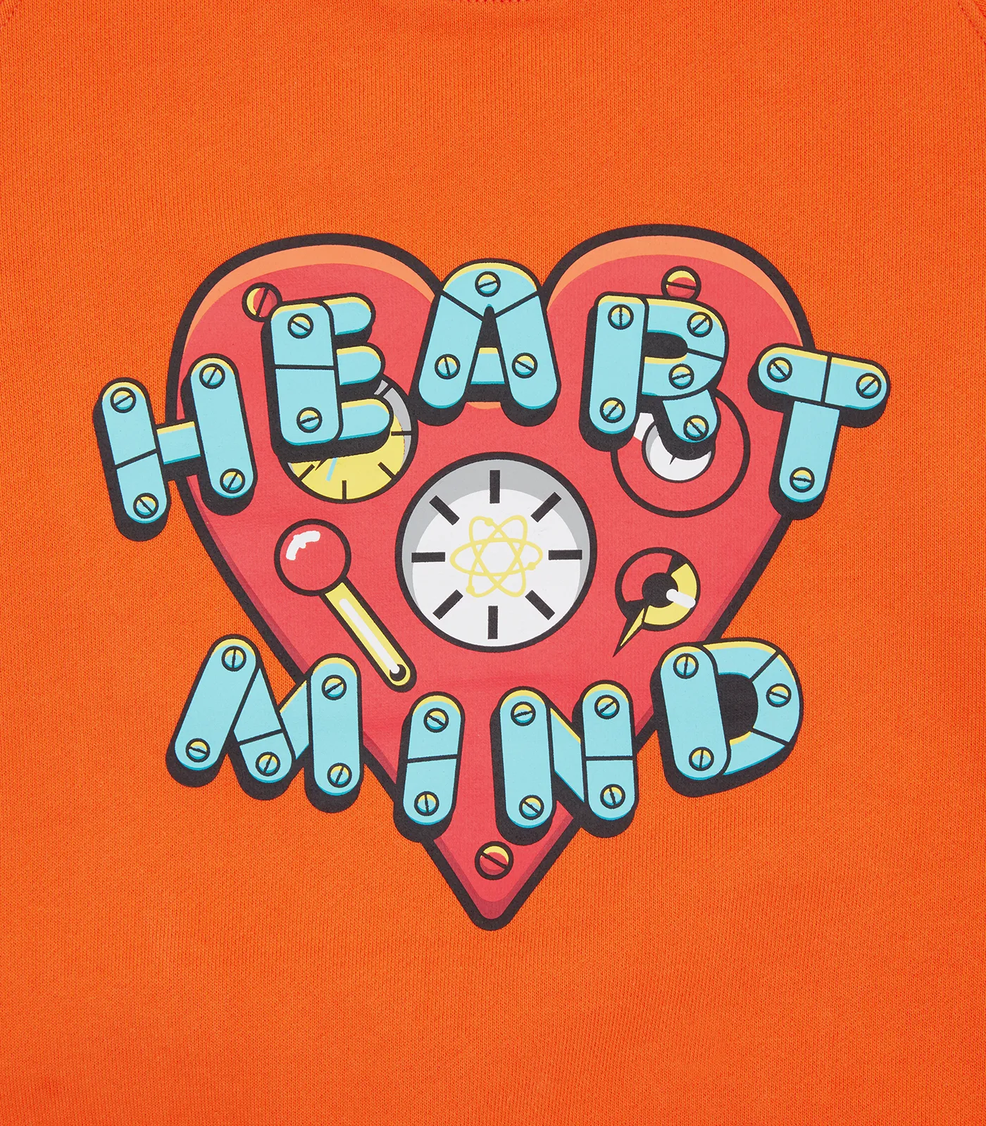 KIDS HEART & MIND LOGO CREWNECK - ORANGE