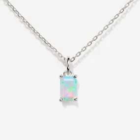 Opal Silver Necklace