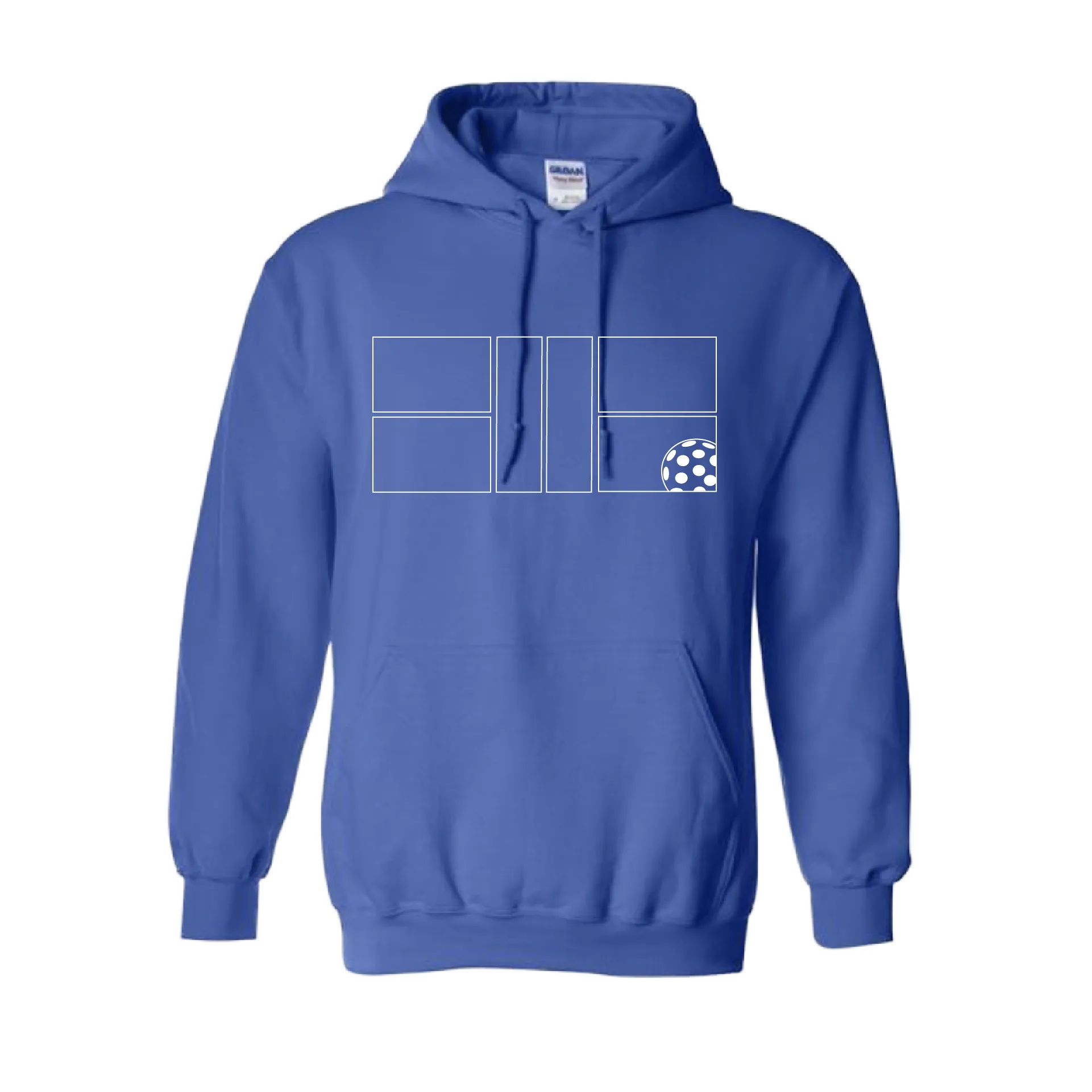 Pickleball Court | Unisex Hoodie Pickleball Sweatshirt | 50% Cotton 50% Polyester