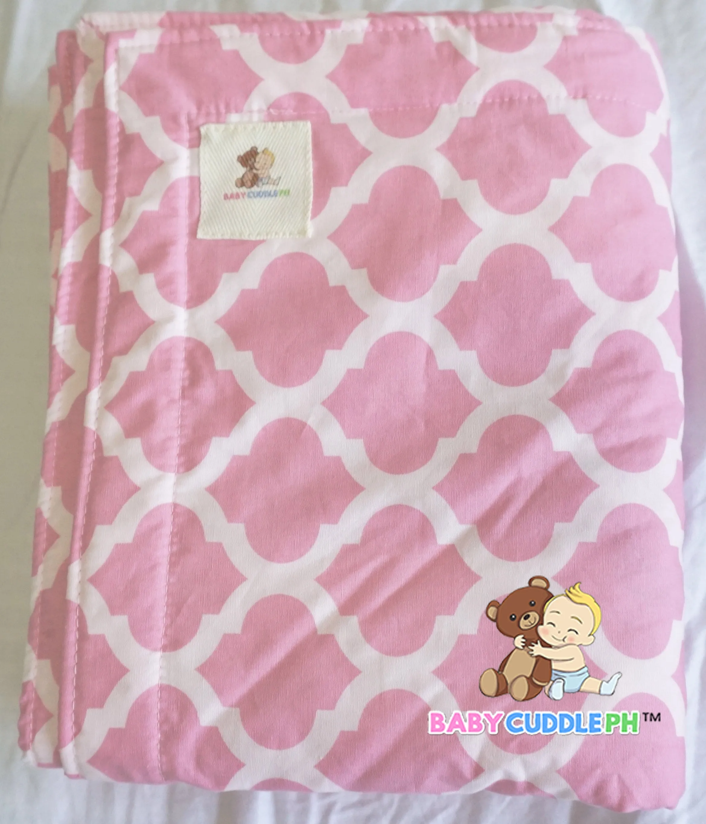 Quarterfoil in Pink - Babycuddle Minky Blanket