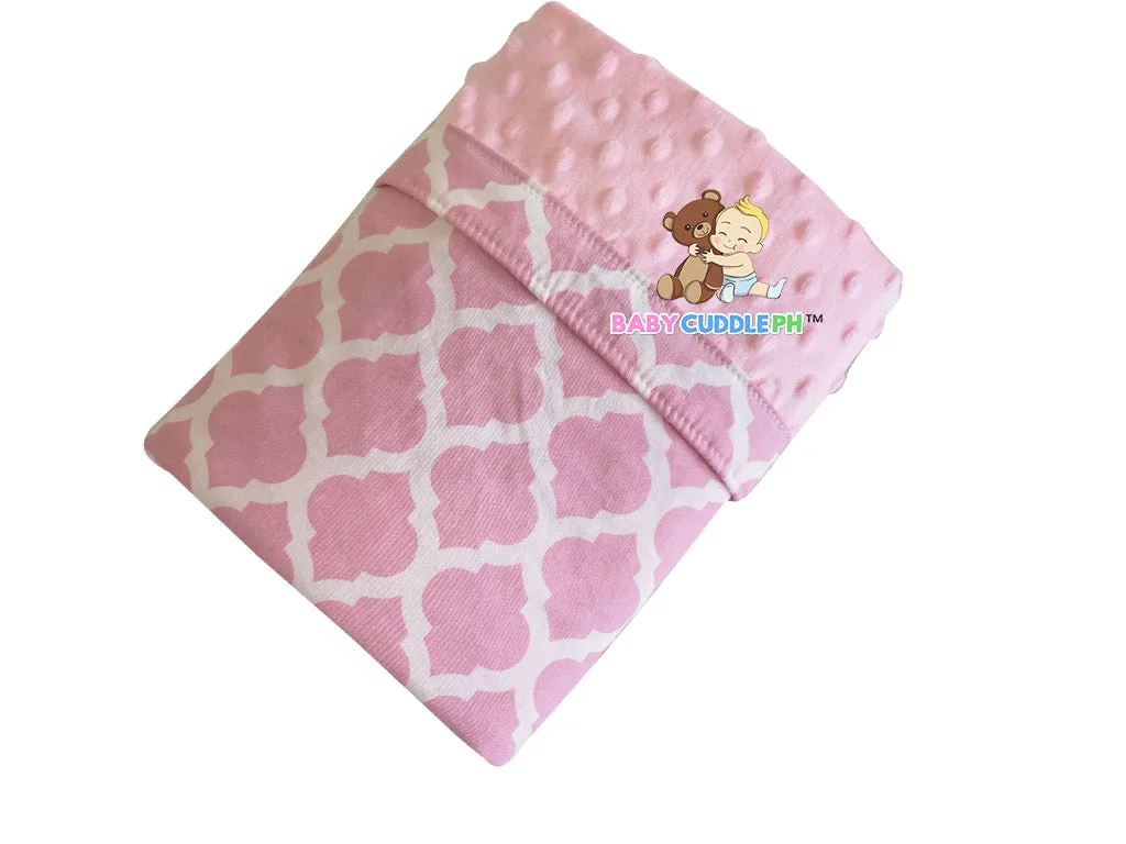 Quarterfoil in Pink - Babycuddle Minky Blanket