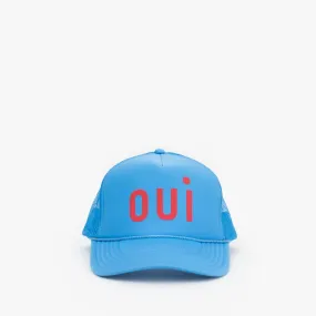 "Oui" Trucker Hat (Blue)