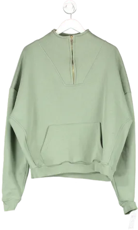 r.e.b.l Green Signature Quarter Zip Luxe Pullover UK M