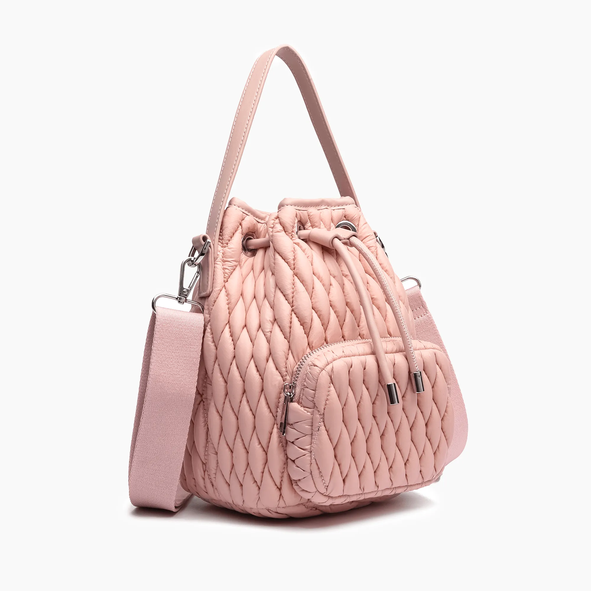 Ripple Plush Crossbody Bucket Bag