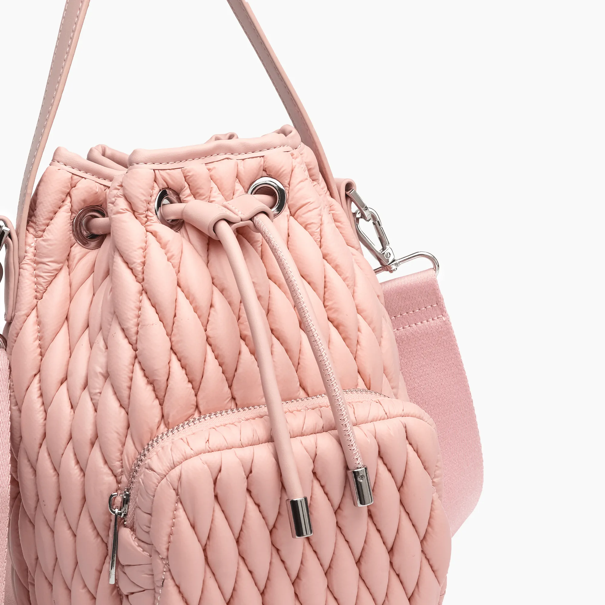 Ripple Plush Crossbody Bucket Bag