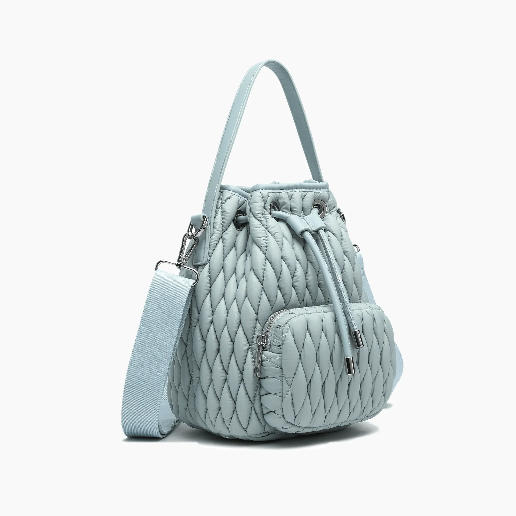 Ripple Plush Crossbody Bucket Bag