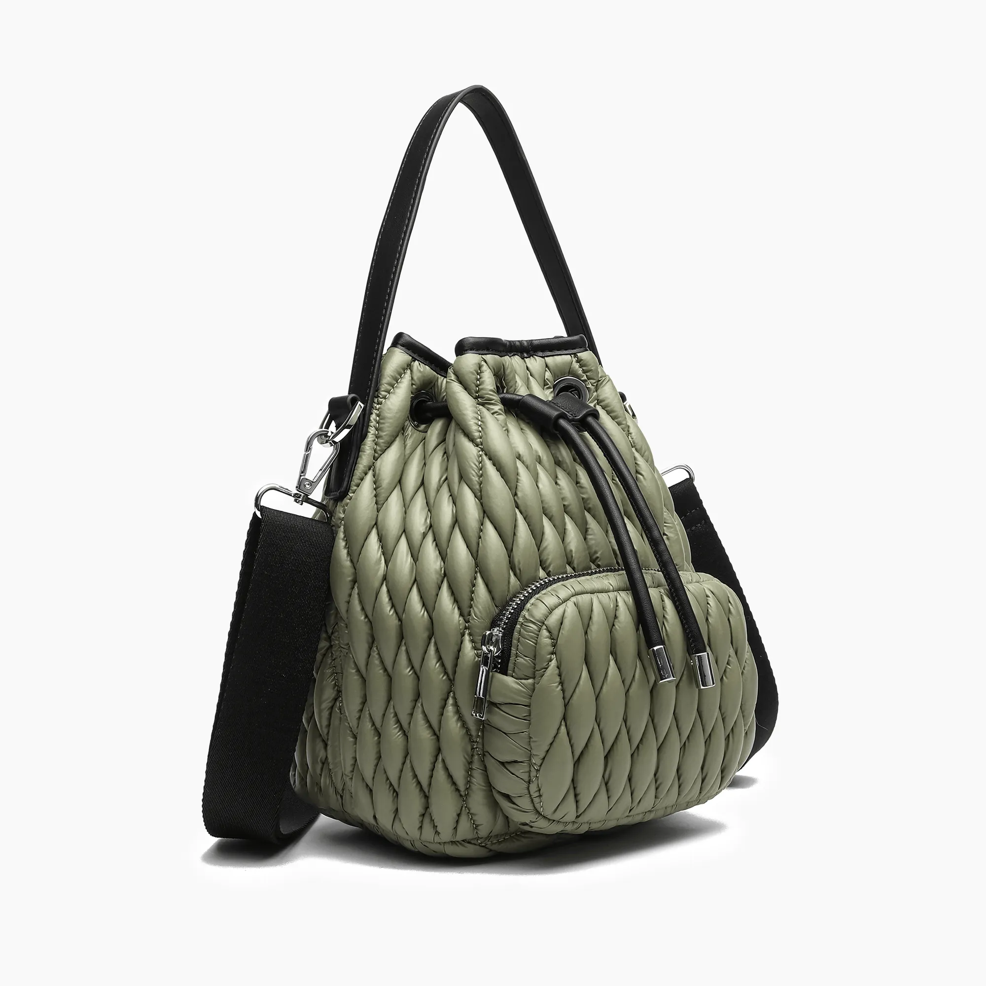 Ripple Plush Crossbody Bucket Bag