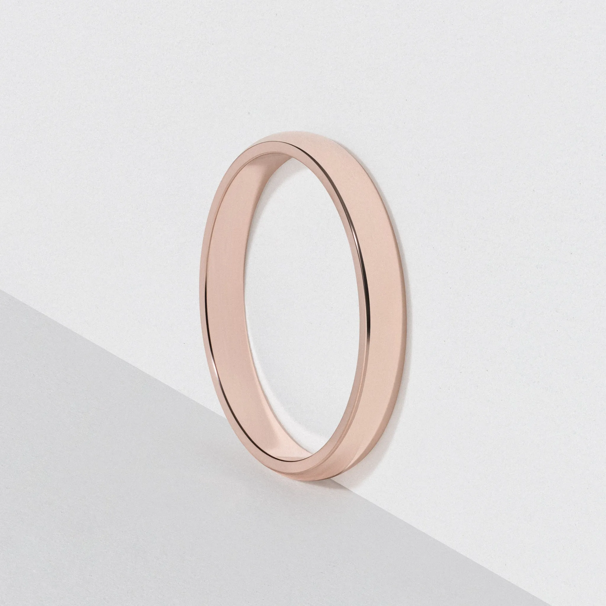 Rose Gold Classic Wedding Band - Polished 2.5mm