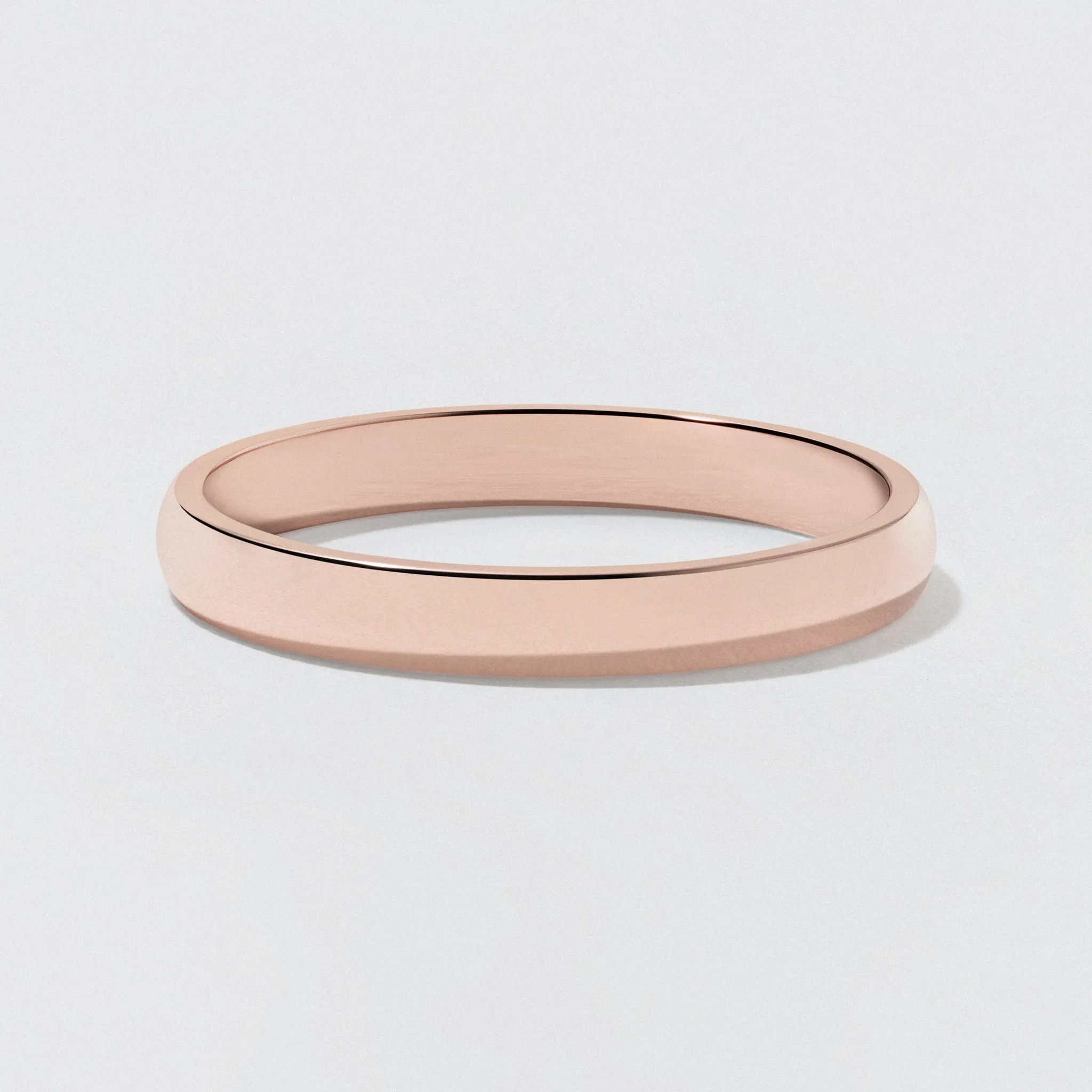 Rose Gold Classic Wedding Band - Polished 2.5mm