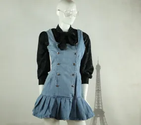 School You Denim Dress (Size 8)