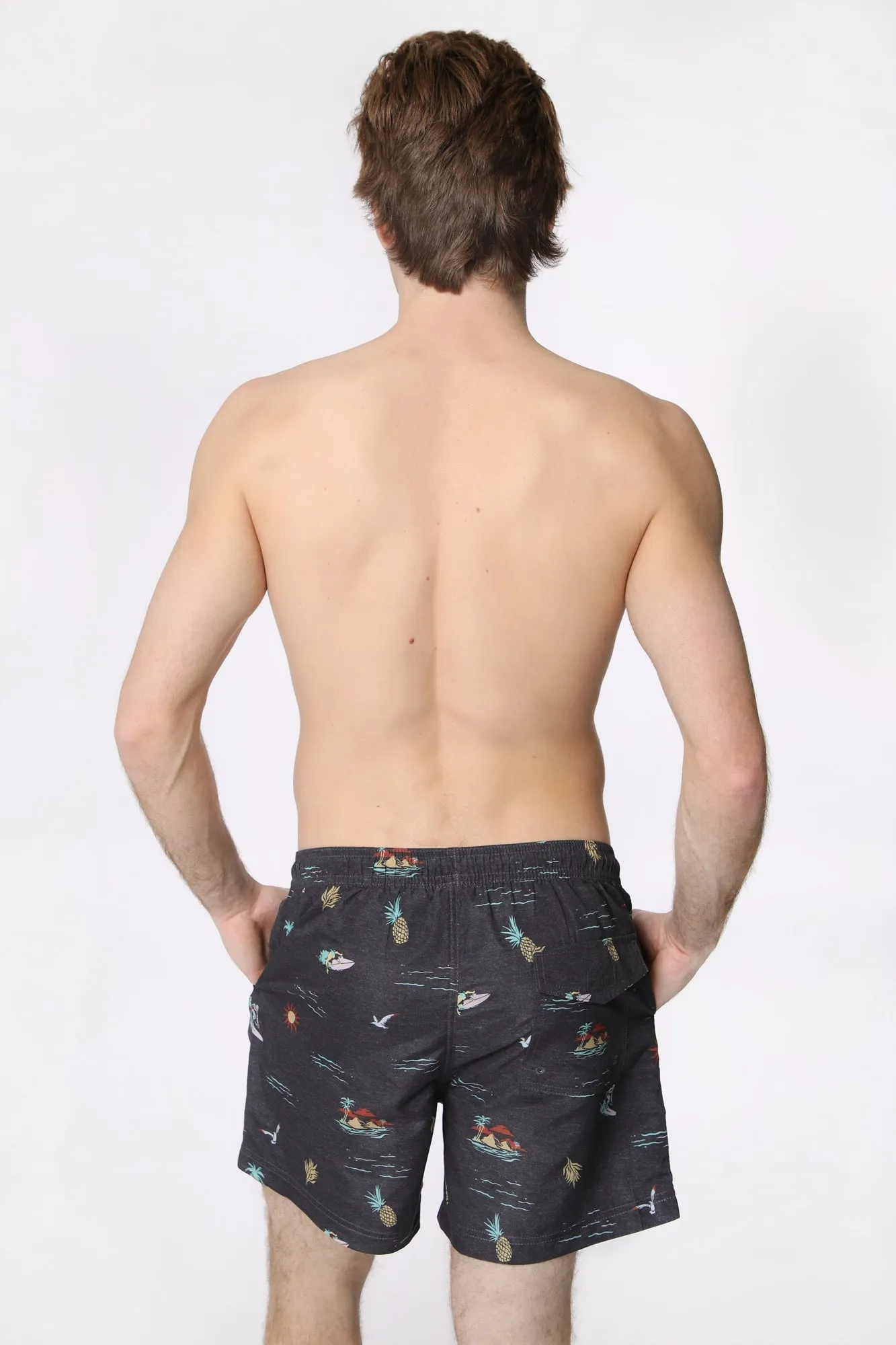 Short de Plage Imprimé Amnesia Homme