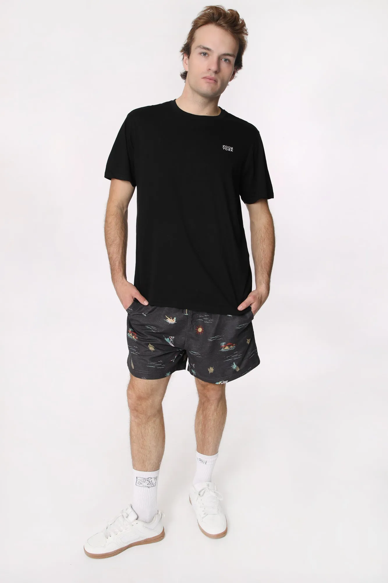 Short de Plage Imprimé Amnesia Homme