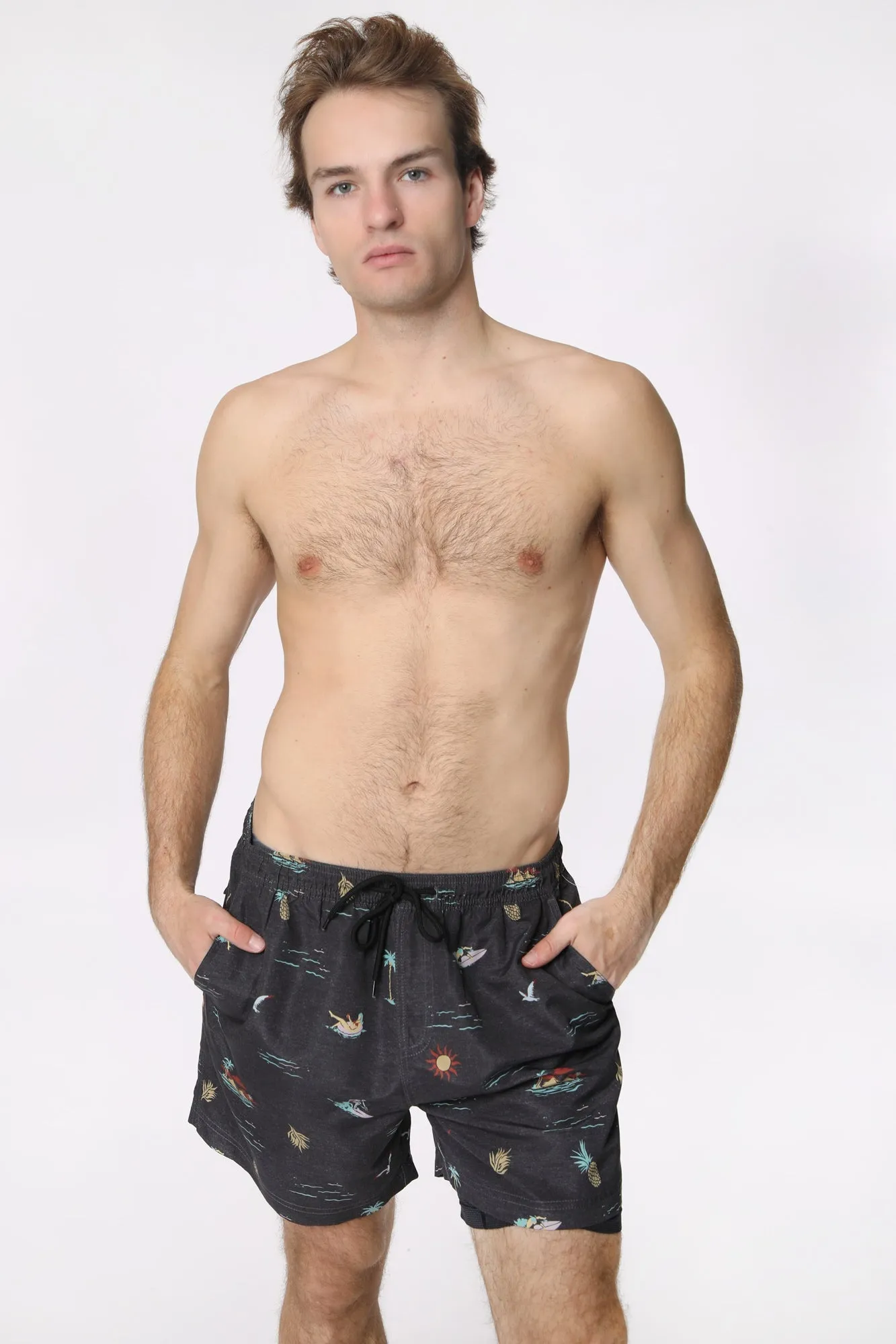 Short de Plage Imprimé Amnesia Homme