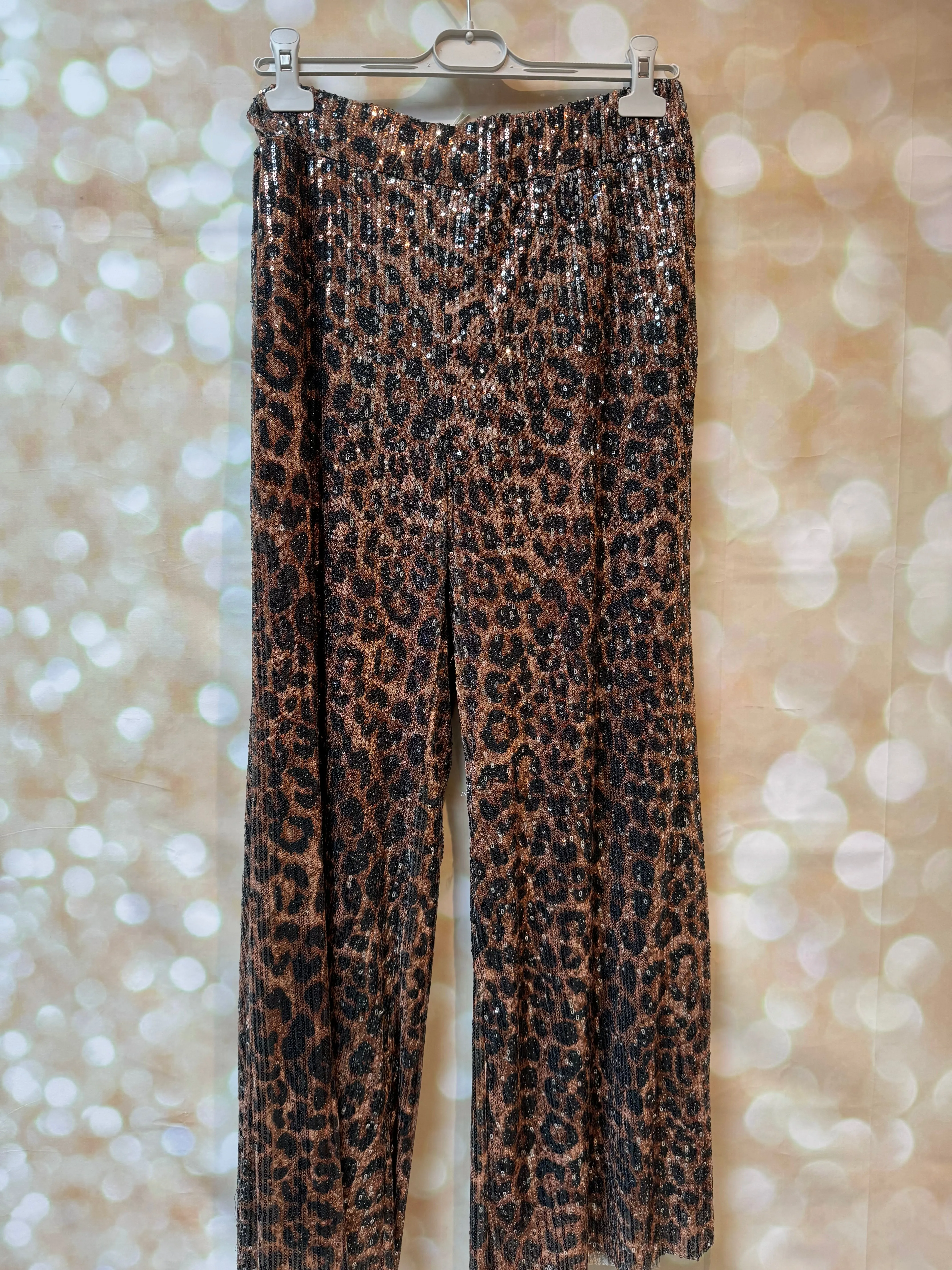 Studio Wide leg Sequin palazzo trousers