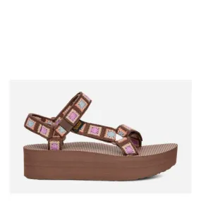 TEVA SANDALO FLATFORM UNIVERSAL CROCHET 1150210 MARRONE MULTI