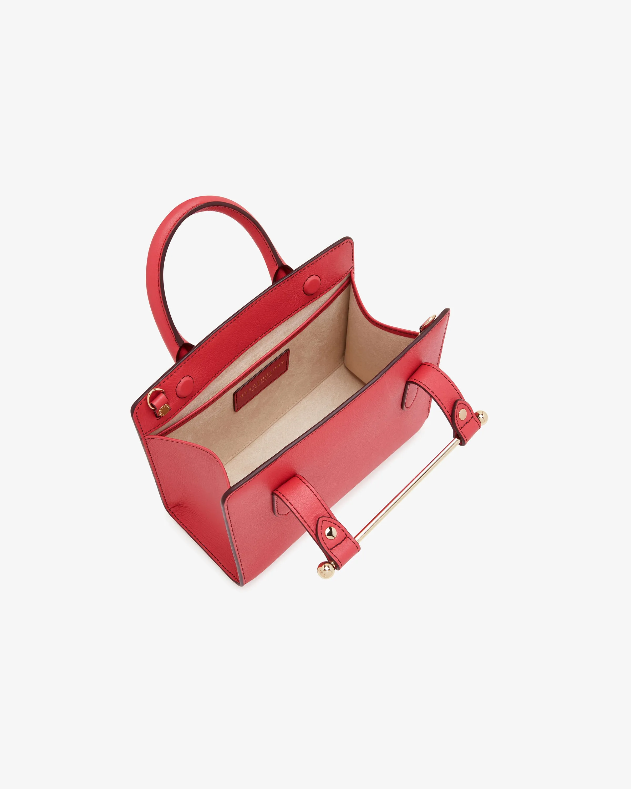 The Strathberry Mini Tote - Raspberry Red