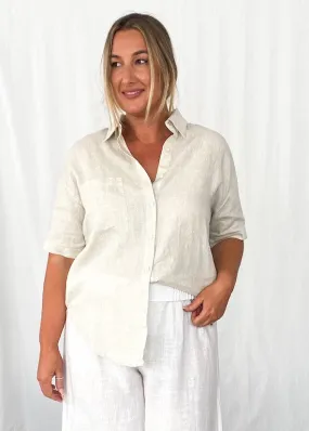 Tillie Button Up Shirt - Natural